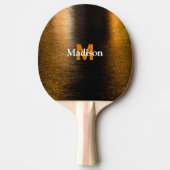 抽象芸術ライト海光沢ブロンズモノグラム 卓球ラケット (正面)