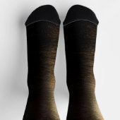 抽象芸術ライト海光沢ブロンズ反射 ソックス (上部)