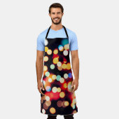 抽象芸術ライト:テクスチャシンプルバックグラウンド エプロン (着用した状態)