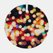 抽象芸術ライト：テクスチャシンプルバックグラウンド ガラスオーナメント (裏面)