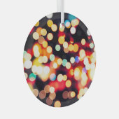 抽象芸術ライト：テクスチャシンプルバックグラウンド ガラスオーナメント (正面右)