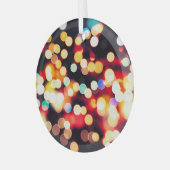 抽象芸術ライト：テクスチャシンプルバックグラウンド ガラスオーナメント (正面左)