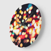 抽象芸術ライト:テクスチャシンプルバックグラウンド ラージ壁時計 (傾斜)