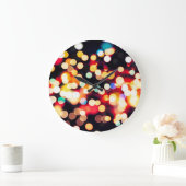 抽象芸術ライト:テクスチャシンプルバックグラウンド ラージ壁時計 (ホーム)