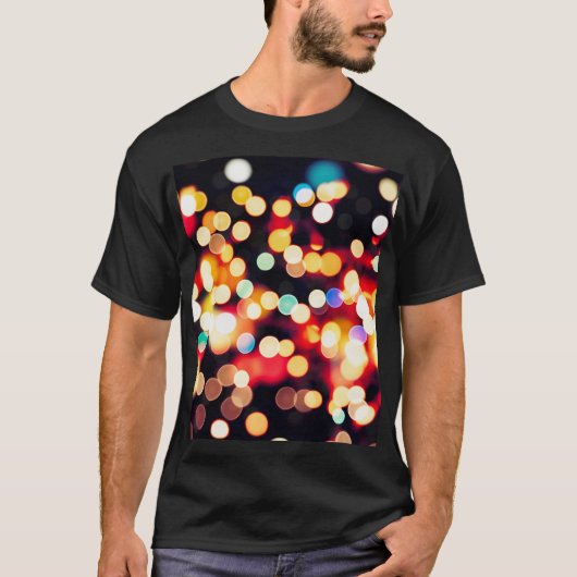 抽象芸術ライト：テクスチャシンプルバックグラウンド Tシャツ (正面)