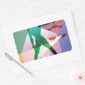 抽象芸術ライブラリ 長方形シール (封筒)