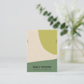 抽象芸術ライムグモダンリーンKRアートネックレスディスプレイ 名刺 (スタンド正面)