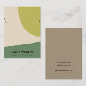 抽象芸術ライムグモダンリーンKRアートネックレスディスプレイ 名刺 (正面/裏面)