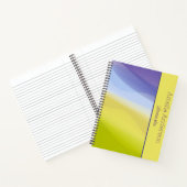 抽象芸術ライムグリーンラベンダー名先生プランナー ノートブック (内部)