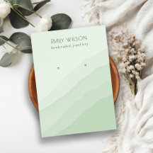 抽象芸術ライムグリーン波スタッドイヤリングディスプレイ