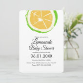 抽象芸術ライムシトラスイエローレモネードベビーシャワー 招待状 (スタンド正面)