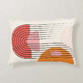 抽象芸術ラインアーチドット魚枕16" x 12" アクセントクッション (正面)