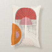 抽象芸術ラインアーチドット魚枕16" x 12" アクセントクッション (裏面(縦))