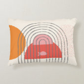 抽象芸術ラインアーチ2ドット魚枕16" x 12" アクセントクッション (正面)