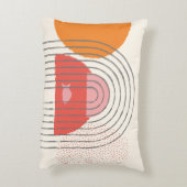 抽象芸術ラインアーチ2ドット魚枕16" x 12" アクセントクッション (裏面(縦))