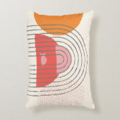 抽象芸術ラインアーチ2ドット魚枕16" x 12" アクセントクッション (正面(垂直))
