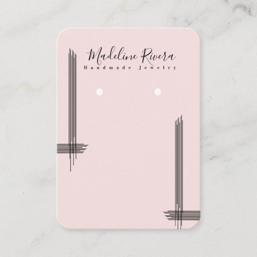 抽象芸術ラインアーティザンイヤリングディスプレイカード コーリングカード (正面)