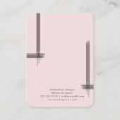 抽象芸術ラインアーティザンイヤリングディスプレイカード コーリングカード (裏面)