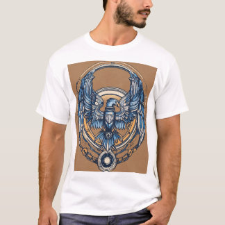 抽象芸術ラインアートウィングデザイン Tシャツ