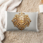 抽象芸術ラインアートウィングロゴfor Pillow ランバークッション (ブランケット)