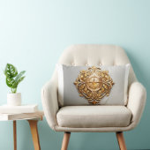 抽象芸術ラインアートウィングロゴfor Pillow ランバークッション (椅子)