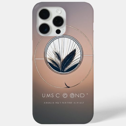 抽象芸術ラインアートサークルロゴ – ミニマリスト Case-Mate iPhoneケース (裏面)