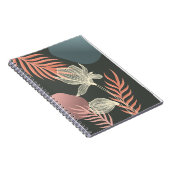 抽象芸術ラインアートフラワーデザインエレガント- Mi ノートブック (右側)