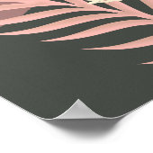 抽象芸術ラインアートフラワーデザインエレガント- Mi ポスター (角)