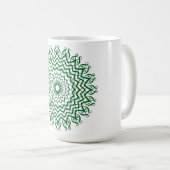 抽象芸術ラインアートマンダラコーヒーマグ コーヒーマグカップ (正面右)