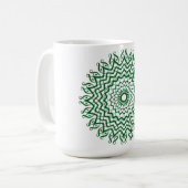 抽象芸術ラインアートマンダラコーヒーマグ コーヒーマグカップ (正面左)