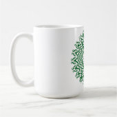 抽象芸術ラインアートマンダラコーヒーマグ コーヒーマグカップ (左)