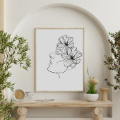 抽象芸術ラインアート ポスター