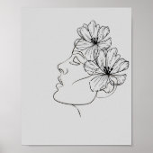 抽象芸術ラインアート ポスター (正面)