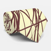 抽象芸術ライン – クリーム色 ネクタイ (ロール)