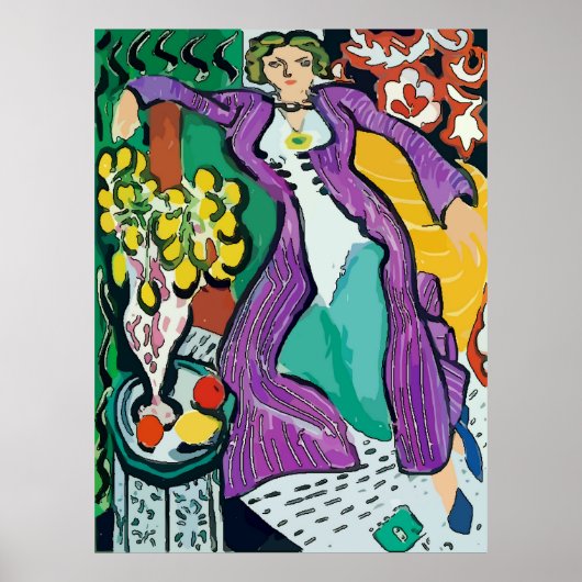 抽象芸術ラウンジウーマンフランスのスタイル ポスター (正面)