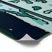 抽象芸術ラウンジウーマンフランスのスタイル ポスター (角)