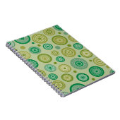 抽象芸術ラウンドオーナメントのシームレスなヴィンテージパターン。 ノートブック (右側)