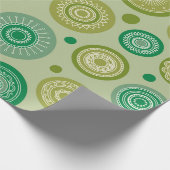 抽象芸術ラウンドオーナメントのシームレスなヴィンテージパターン。 ラッピングペーパー (角)