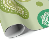 抽象芸術ラウンドオーナメントのシームレスなヴィンテージパターン。 ラッピングペーパー (ロールコーナー)