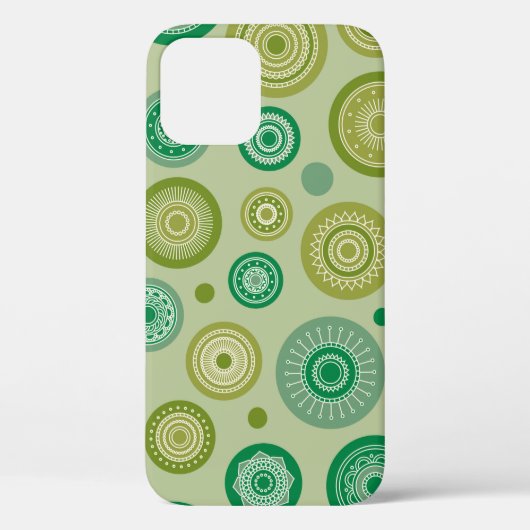 抽象芸術ラウンドオーナメントのシームレスなヴィンテージパターン。 Case-Mate iPhoneケース (裏面)
