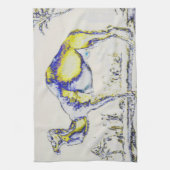 抽象芸術ラクダ….レプリカ キッチンタオル (縦)