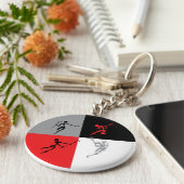 抽象芸術ラクロス キーホルダー (側面)