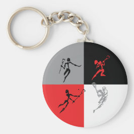 抽象芸術ラクロス キーホルダー