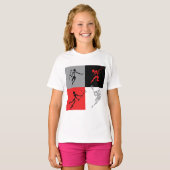 抽象芸術ラクロス ベビーTシャツ (正面フル)