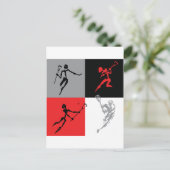 抽象芸術ラクロス ポストカード (スタンド正面)