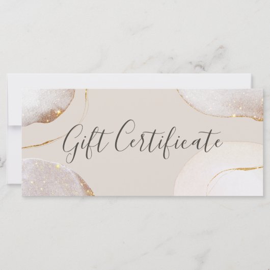 抽象芸術ラグジュアリーウォーターカラーギフト証明書 (正面)