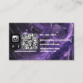 抽象芸術ラグジュアリーグラムパープル美しいコンサルタント 名刺 (裏面)