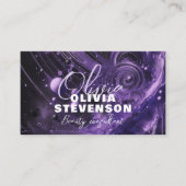 抽象芸術ラグジュアリーグラムパープル美しいコンサルタント 名刺 (正面)