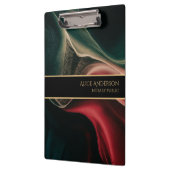 抽象芸術ラグジュアリーブラックレッドグリーン金ゴールド事務所 クリップボード (左)