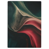 抽象芸術ラグジュアリーブラックレッドグリーン金ゴールド事務所 クリップボード (裏面)